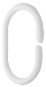 AQUALINE függönytartó karika, 12db/csomag, fehér/műanyag (23036)