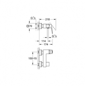 Grohe Eurocube zuhanycsaptelep