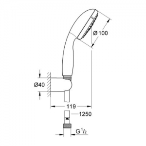 Grohe Tempesta 100 2 funkciós zuhanyszett 27799001