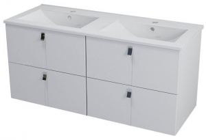 MITRA mosdótartó szekrény mosdóval, 4 fiókos, 150x55x46 cm , antracit (2XMT0721601-150)