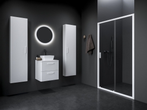 Ravak Blix II NBLDP2 zuhanyajtó matt fehér, átlátszó