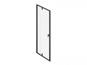 Ravak Nexty NDOP2 zuhanyajtó fekete, átlátszó