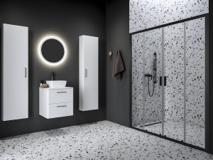 Ravak Blix II NBLDP4 zuhanyajtó fekete