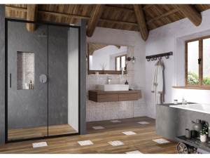 Ravak Blix Slim BLSDP2 zuhanyajtó fekete