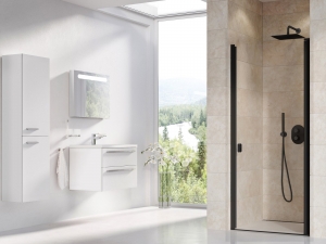 Ravak Chrome CSD1 zuhanyajtó fekete