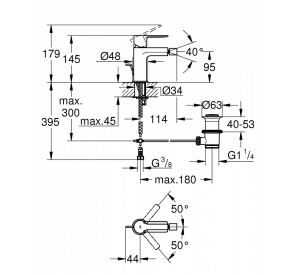 Grohe Lineare Bidécsap