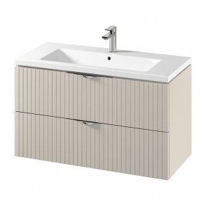 CERSANIT TIRSO 100-AS (KASMÍR) SZEKRÉNY + COMO 100-AS MOSDÓ (TÚLFOLYÓVAL / CSAPFURATTAL) - LAPRASZERELT VERZIÓ