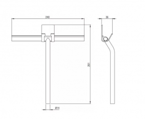 Silia vízlehúzó akasztóval, króm