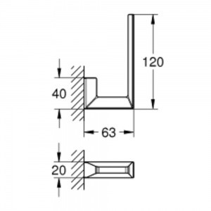 Grohe Selection Cube Tartalék papírtartó