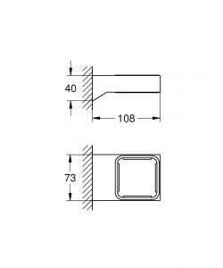 Grohe Selectio Cube pohár-/ szappantartó