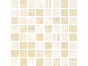 Marble Cream Gleam Mosaic _17,4x17,4