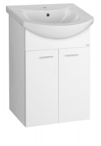 AQUALINE ZOJA mosdótartó szekrény, 2 ajtós, 50,5x74x30cm, fehér (51055A)