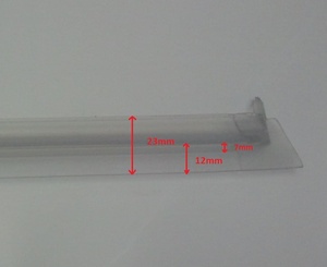 Radaway alsó vízvető tömítés 6 mm üveghez, egyenes, jobb, 1000 mm (007-106401400)