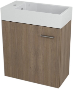 LATUS IV mosdótartó szekrény, balos/jobbos, 49,5x50x24,5cm, bruni dió (55596)