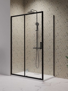 Radaway Premium Pro Black KDJ szögletes fekete zuhanykabin