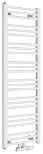 Bruckner ALBRECHT fürdőszobai radiátor, középső bekötéssel, 400x1250 mm, 437 W, fehér (600.112.4)
