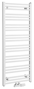 Bruckner ALBRECHT fürdőszobai radiátor, középső bekötéssel, 500x1250 mm, 525 W, fehér (600.114.4)