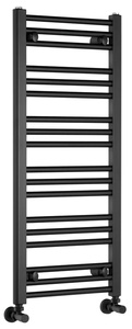 Bruckner ALBRECHT fürdőszobai radiátor, szélső bekötéssel, 400x930 mm, 327 W, matt fekete (600.211.6)
