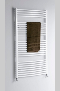 AQUALINE Fürdőszobai radiátor, 450x1690 mm, íves fehér (ILO64)
