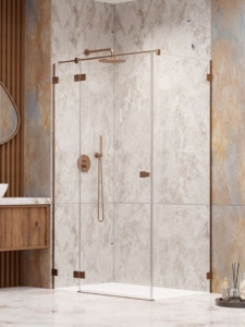 Radaway Essenza Pro Brushed Copper KDJ szögletes szálcsiszolt réz zuhanykabin