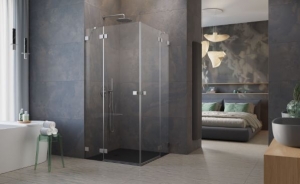 Radaway Essenza Pro Brushed Nickel KDD szögletes szálcsiszolt króm zuhanykabin