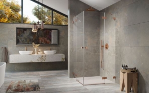 Radaway Essenza Pro Brushed Copper KDD szögletes szálcsiszolt réz zuhanykabin