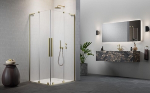 Radaway Furo SL Brushed Gold KDD szögletes szálcsiszolt arany zuhanykabin