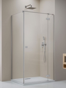Radaway Essenza Brushed Nickel KDJ szögletes szálcsiszolt króm zuhanykabin