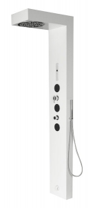 OVAL zuhanypanel LED fejzuhannyal, gőzzel 220x32x1,3cm, fehér (80800)