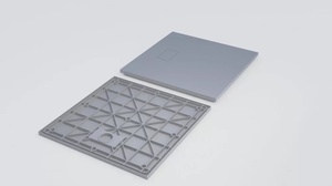 Sanotechnik SMC 80 szögletes zuhanytálca, betonszürke (8080G)
