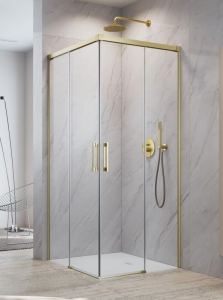 Radaway Idea 8 Brushed Gold KDD szögletes szálcsiszolt arany zuhanykabin