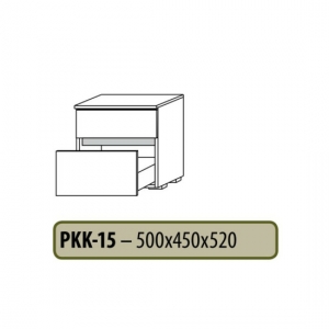 Kiegészítő  2 fiókos bútor, SÖTÉT CHICAGO BETON színben BEMUTATÓ DARAB PKK-15 (500x450x520)