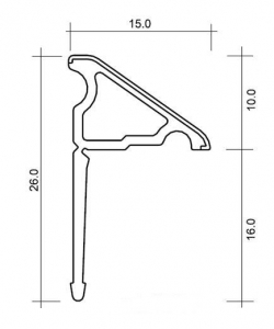 Sapho POLYSAN Szegőléc zuhanytálcához 120+100cm, 2x sarok, 2x végződés