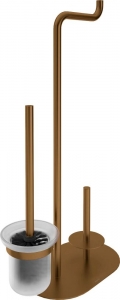 SILIA - Papírtartó állvány - 3-funkciós - szálcsiszolt bronz