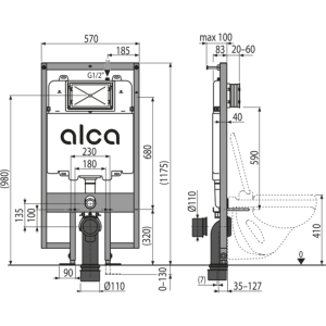 ALCA AM1101/1200 Sádromodul Slim