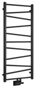 Aqualine ANNALISA fürdőszobai radiátor, 500x1095 mm, 302 W, középső bekötéssel, matt fekete (AN216)