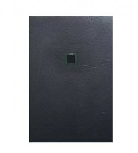 AREZZO design SOLIDSoft zuhanytálca 206x100 cm, ANTRACIT, színazonos lefolyóval (2 doboz)