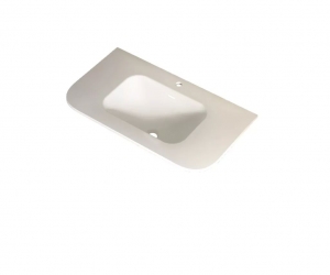 AREZZO design SIERRA 80 cm-es beépíthető solid surface mosdó, fehér