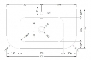 AREZZO design SIERRA 80 cm-es íves mosdópult, szürke