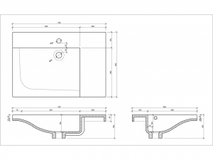AREZZO DESIGN METIS 70 CM-ES AKRIL MOSDÓ, MATT FEHÉR AR-145570