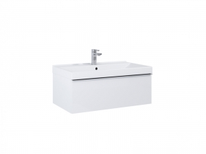 AREZZO DESIGN MONTEREY 80CM-ES ALSÓSZEKRÉNY 1 FIÓKKAL MATT FEHÉR SZÍNBEN, SZIFONKIVÁGÁSSAL AR-167594