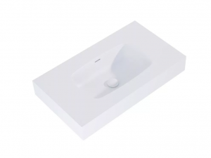 AREZZO design MABEL öntöttmárvány falra szerelhető mosdó 80 cm, matt fehér