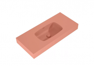 AREZZO design MABEL öntöttmárvány falra szerelhető mosdó 100 cm, terra pink