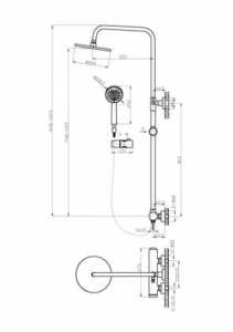 AREZZO DESIGN SLIMFIELD ZUHANYRENDSZER (KOMPLETT)