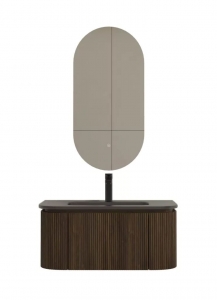 AREZZO design SIERRA 80 cm-es mosdótartó szekrény 1 fiók, 2 ajtó, dió