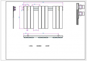 AREZZO design HORIZONT GUN METAL 900X500 törölközőszárítós radiátor