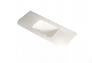 AREZZO design SIERRA 120 cm-es beépíthető solid surface mosdó, fehér