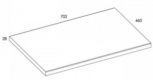 MOSDÓPULT 70X46 CM MAGASFÉNYŰ FEHÉR AR-166891