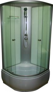 Aqualife Opal 509 C fehér hátfalas zuhanykabin mély tálcával