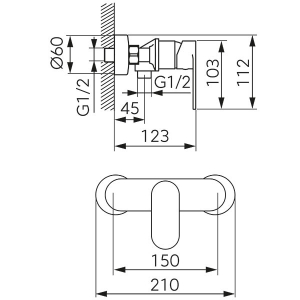 Ferro TALASSA zuhanycsaptelep, króm